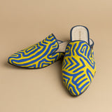 Mola Mules | Blue & Yellow