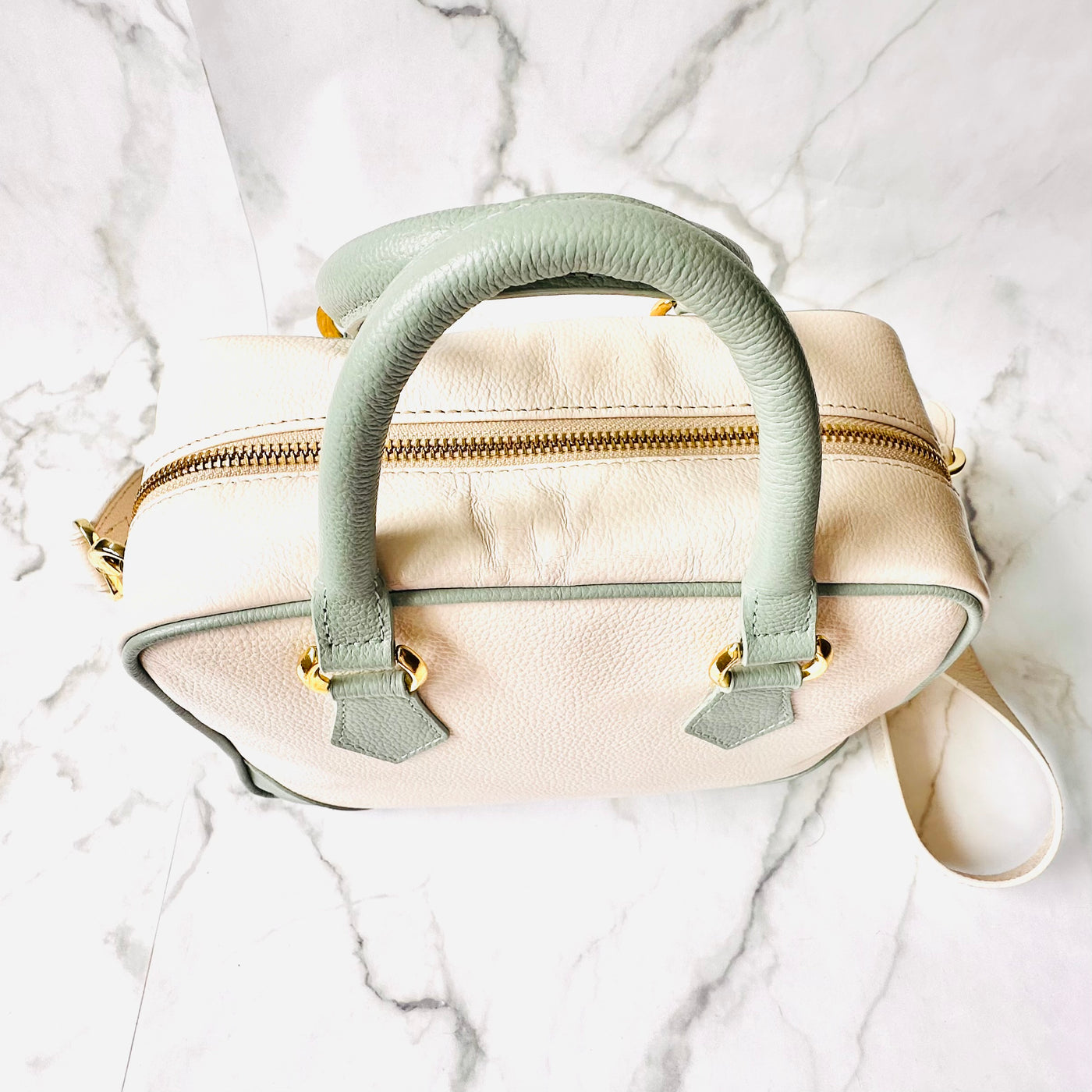 Cream / Mint Bowling Bag