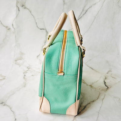 Turquoise /Cream Bowling Bag