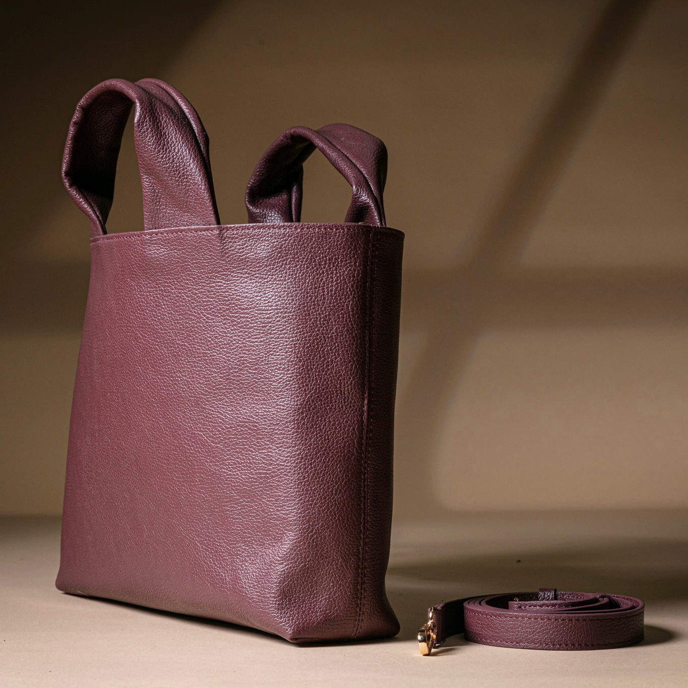 Mairi Small Burgundy Tote