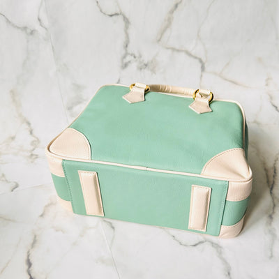 Turquoise /Cream Bowling Bag