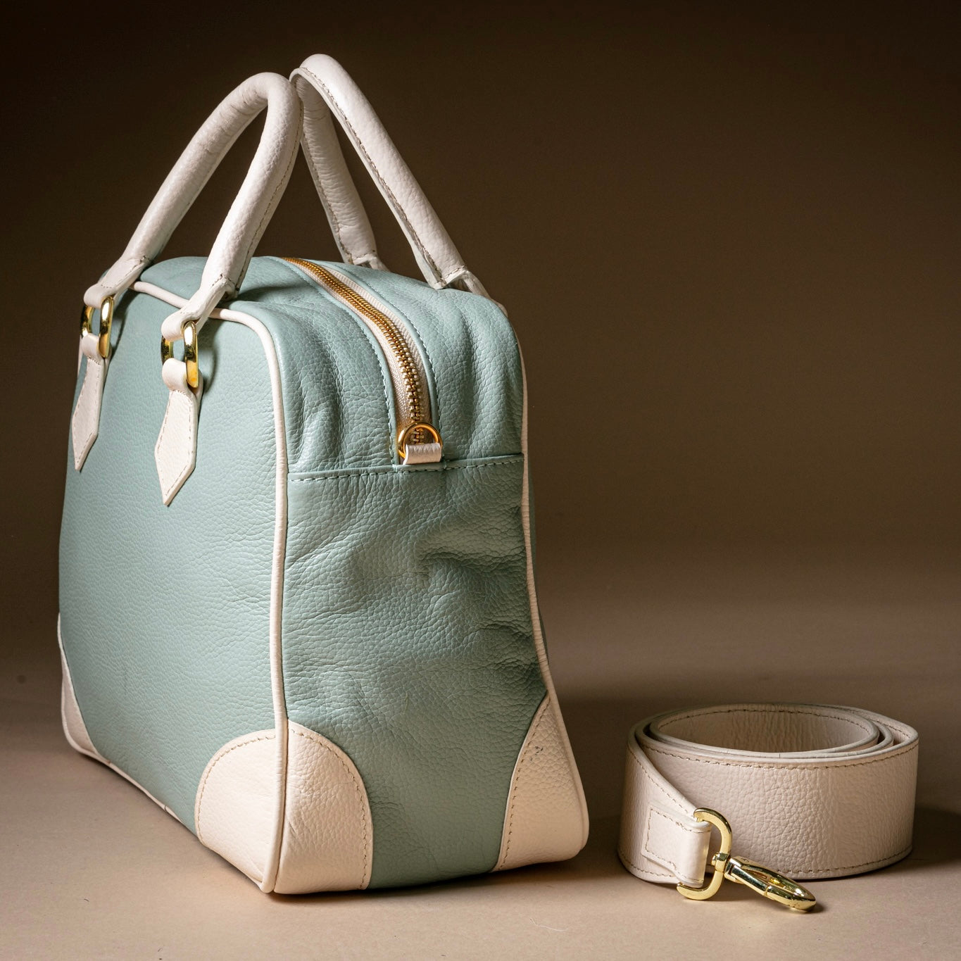 Mint/Cream Bowling Bag