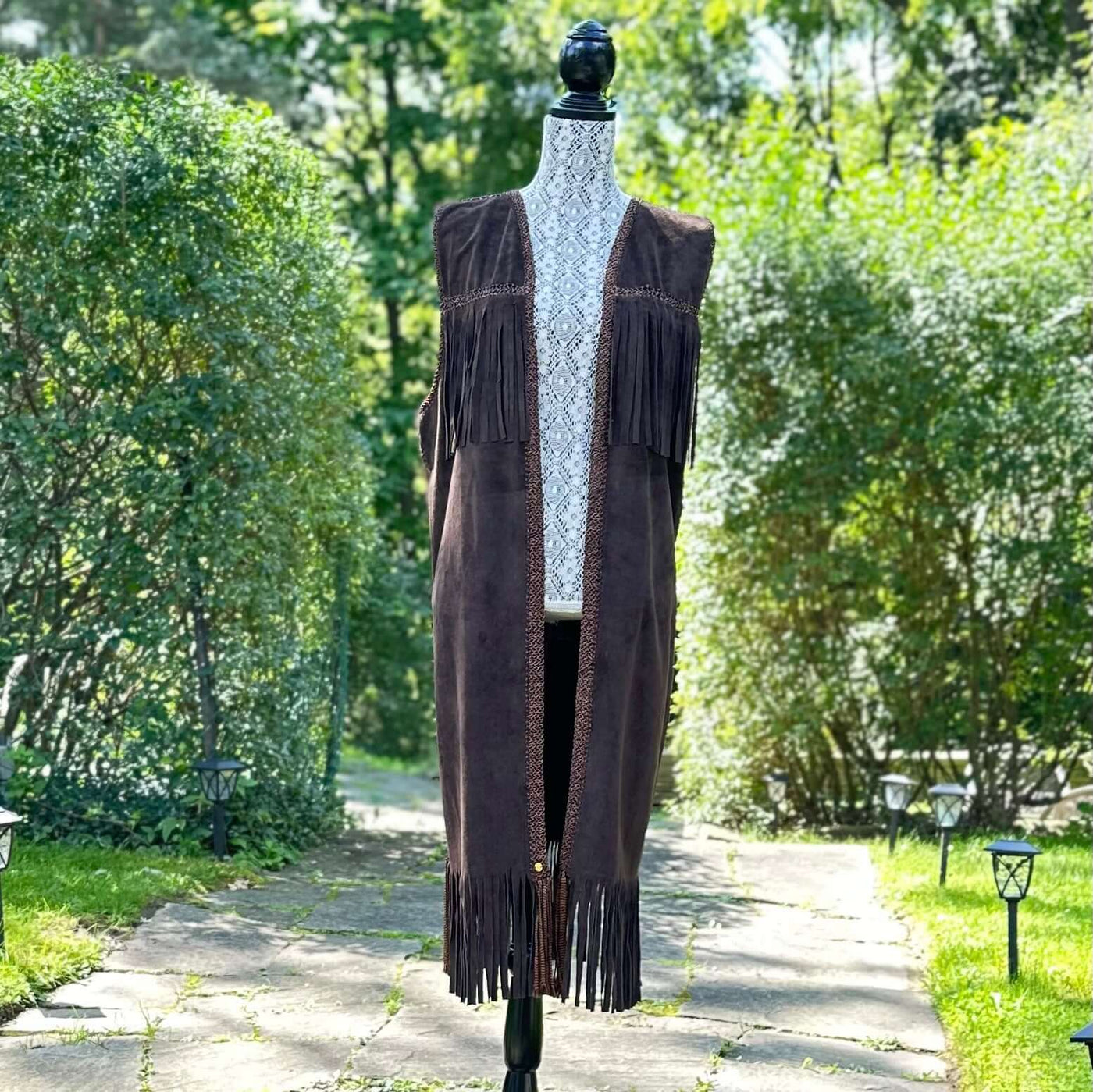 Andean Long Leather  Vest