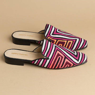 Mola Mules | Black Multicolor